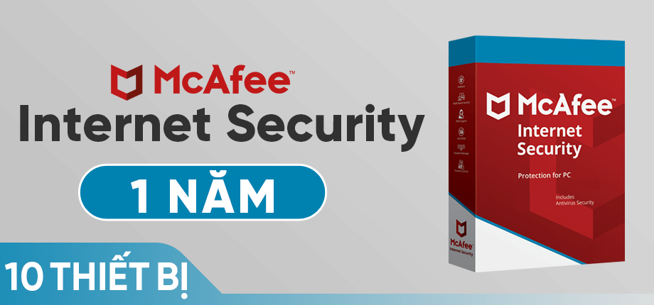 Nâng cấp McAfee Internet Security 2024 (1 năm - 10 thiết bị)